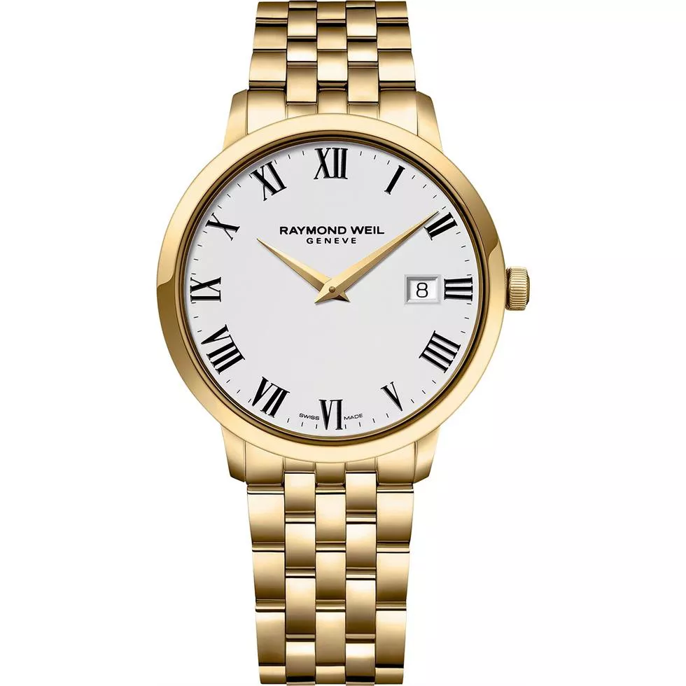 Raymond Well Toccata Swiss Gold Watch 39mm