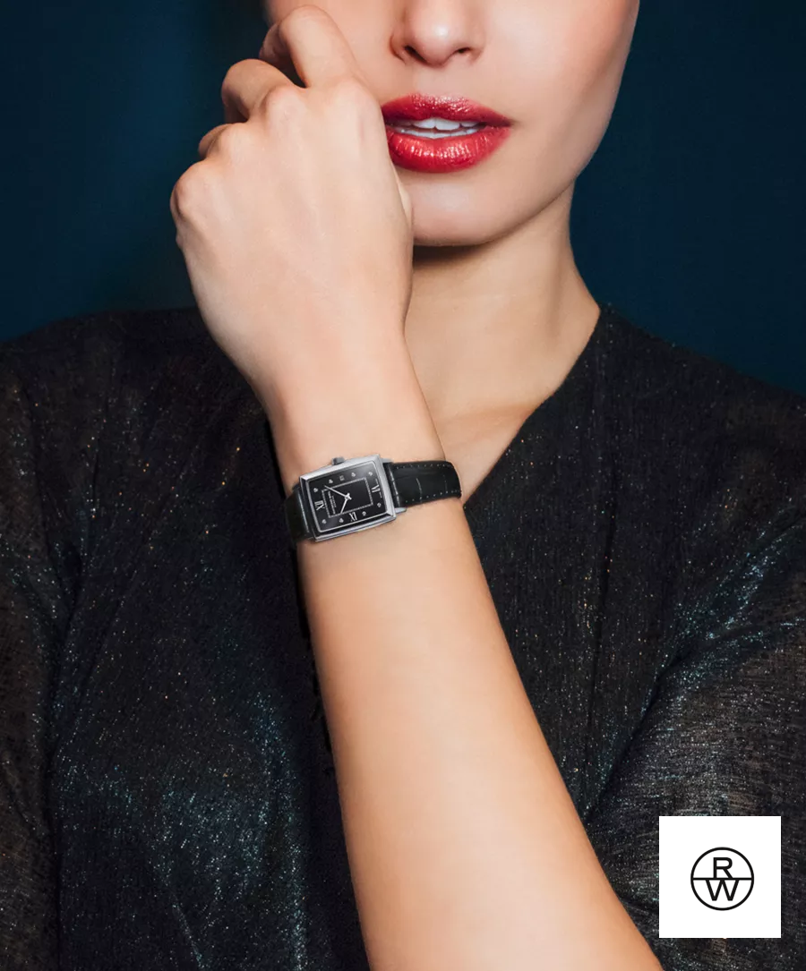 Raymond Weil Toccata Black Dial Diamond Watch 22.6x28mm