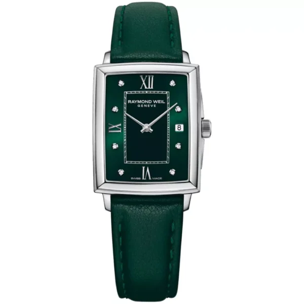 Raymond Weil Toccata Green Dial Diamond Watch 22.6x28mm