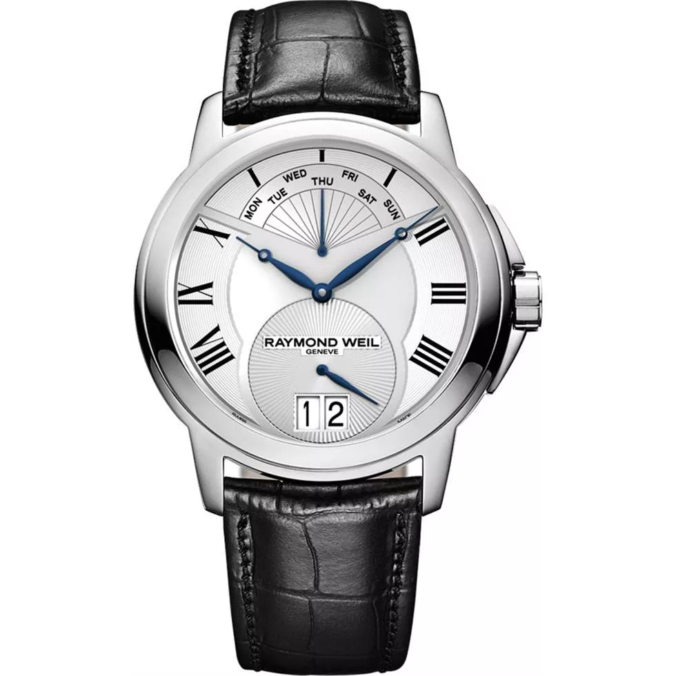 Raymond Weil Tradition Crocodile Pattern Watch 42mm