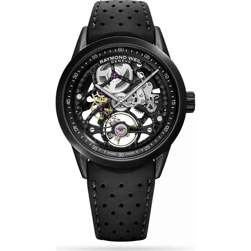 Raymond Well Freelancer Skeleton Mens Watch 42mm